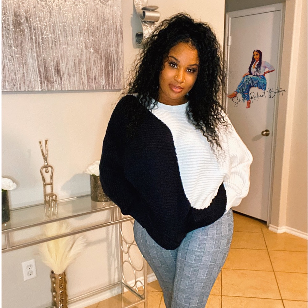 Black and white lovely sweater